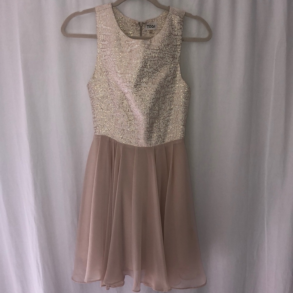 Tobi gold dress